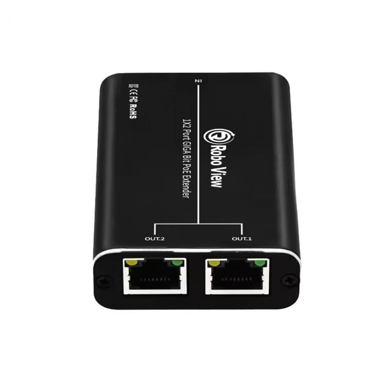 글로벌아이넷 로보뷰POE-2 무전원 2포트 POE 스위치 익스텐더 리피터 기가비트 30W