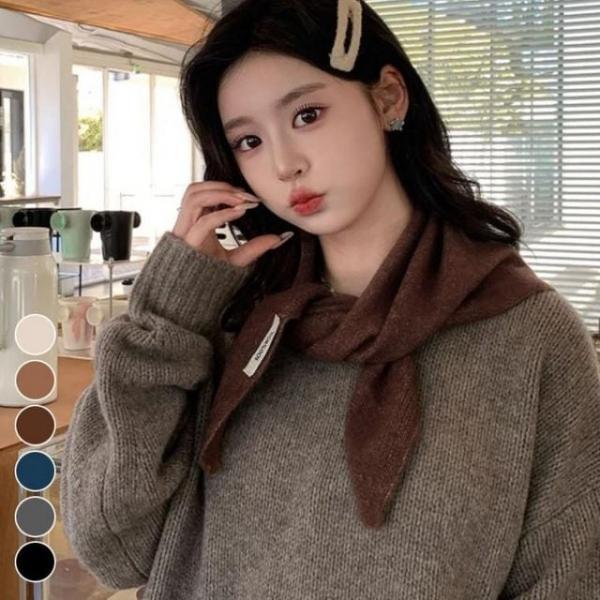 울 100프로 삼각 스카프 ELS 135 스카프 남녀 털 목도리 머플러 가을 니트 여성