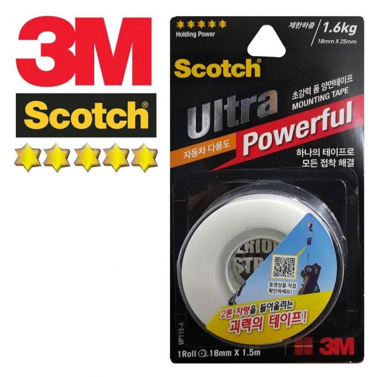 스카치 울트라 파워풀 폼 양면테이프 18mm