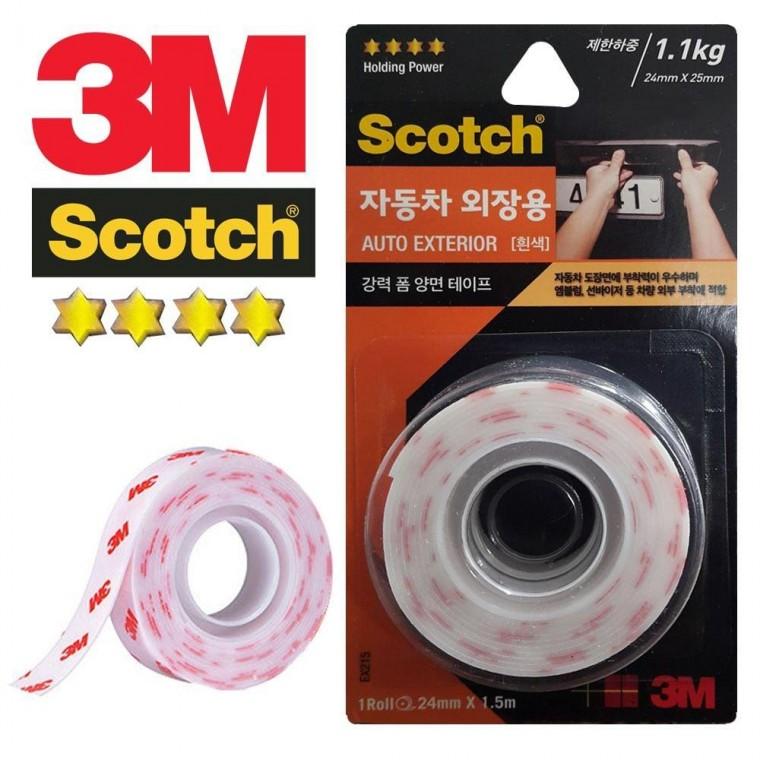 스카치 실용 자동차 외장용 튼튼한 롤 양면테이프 24mm