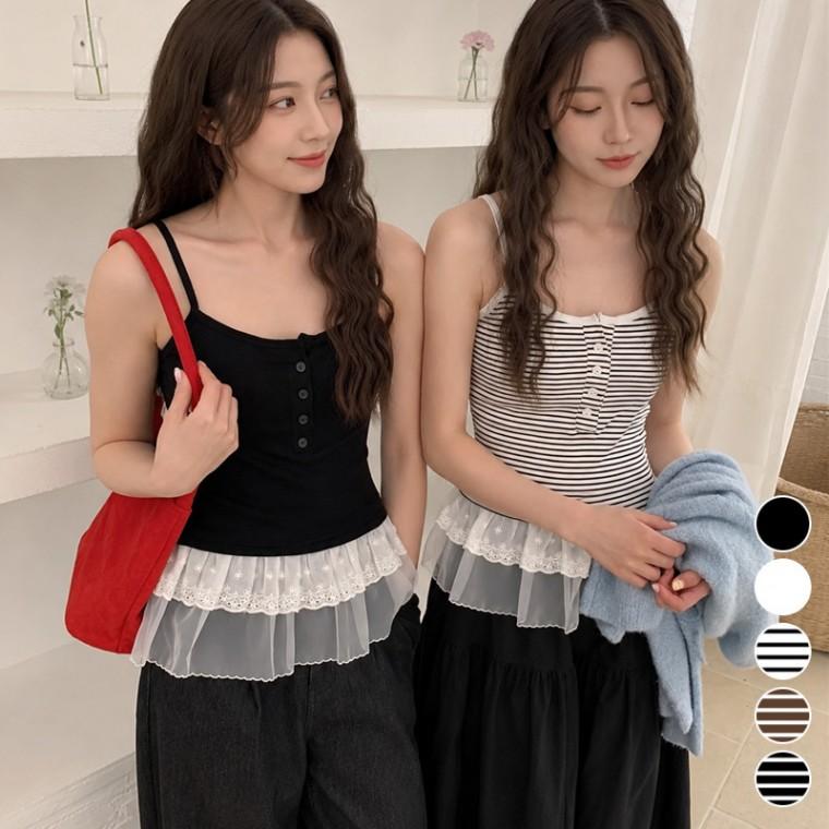 아이스쿨 레이어드 슬림핏 나시티 쿨링
