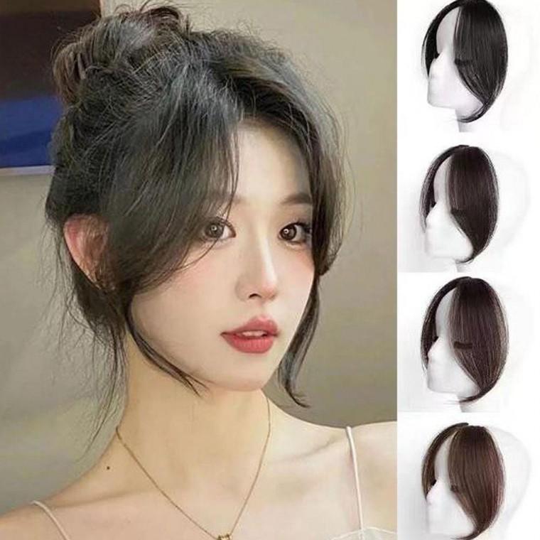 앞머리 볼륨 사이드뱅 정수리 부분 가발