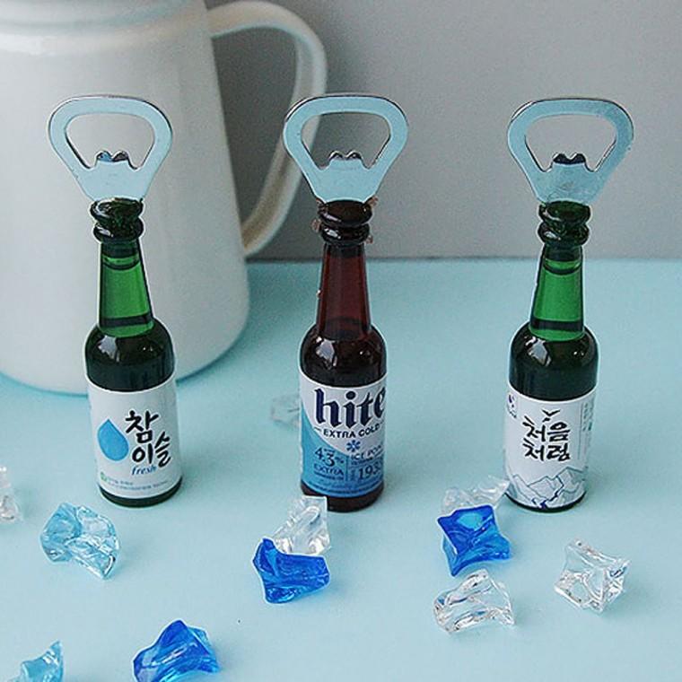 소주 맥주 미니어처 마그넷 오프너 1P 냉장고 병따개