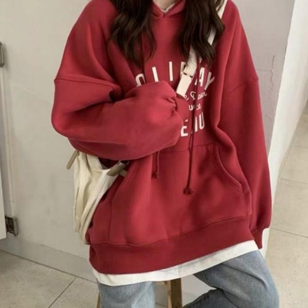 홀리데이 캐주얼 후드 스웨트셔츠 0 6 오버핏티 셔츠 여성후드티 남자후드티
