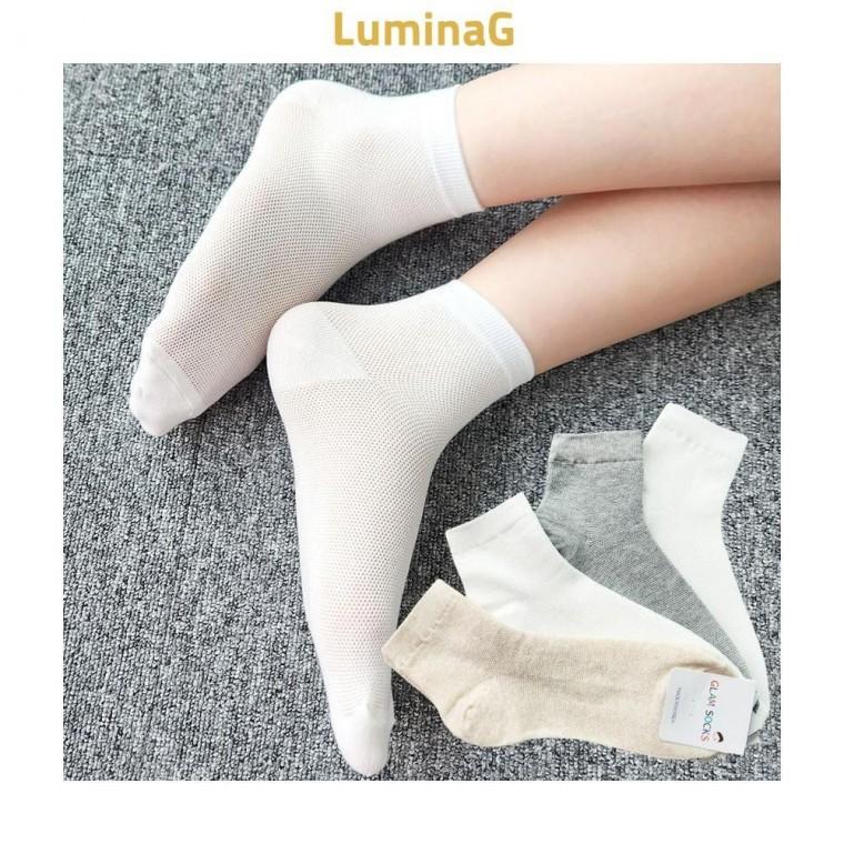 루미나D 여름 여성 망사 양말 무지 단목 메쉬 10켤레