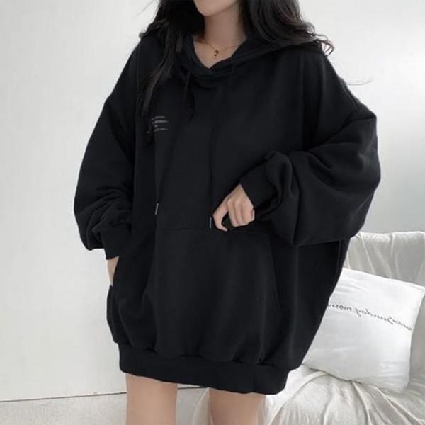 여성 2컬러 레터링 루즈핏 포켓 후드티 K TA 6 여성상의 여자후드티 레터링티셔츠 패션후드티