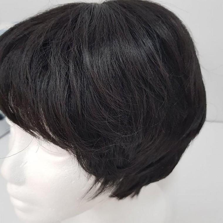 남성 자연핏 세련된 숏헤어 통가발 중장년 노인용 가발