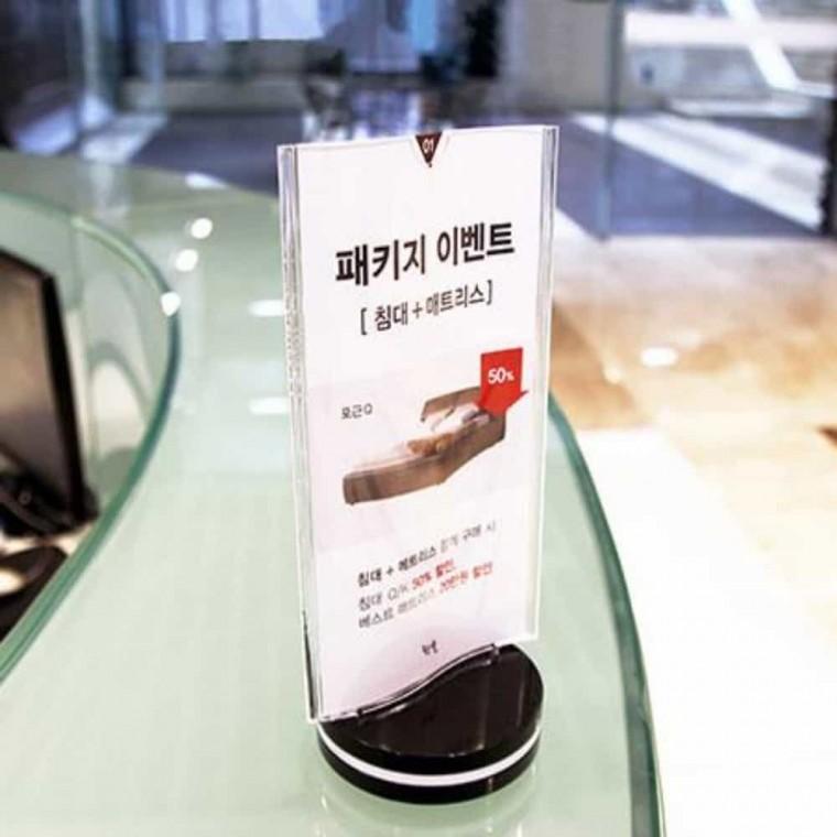 양면 메뉴꽂이 스탠드 메뉴판스탠드 안내판스탠드 부착용꽂이판
