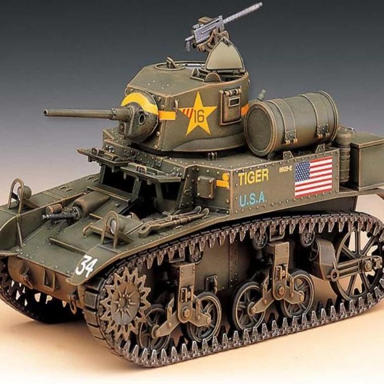 프라모델 M3A1 스튜어트 탱크 탱크피규어 밀리터리프라모델 조립탱크