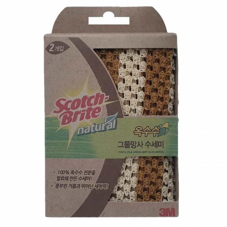 3M 옥수수 망사수세미 2개 옥수수수세미 냄비수세미 후라이팬닦기