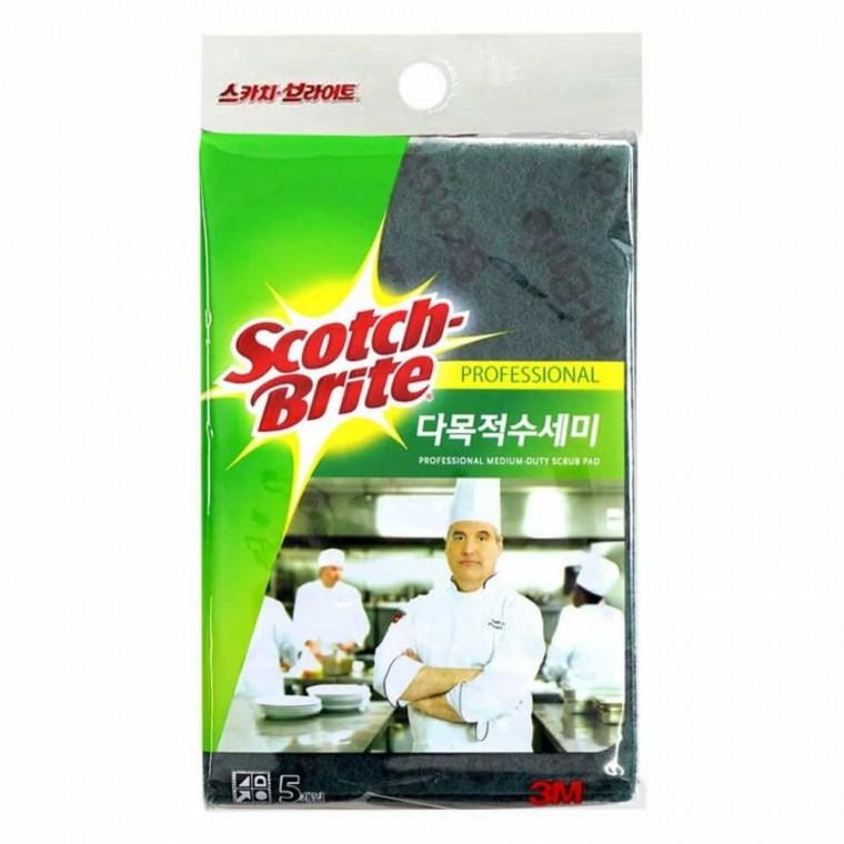 3M 다목적수세미 5개 연마수세미 그릴수세미 사각수세미