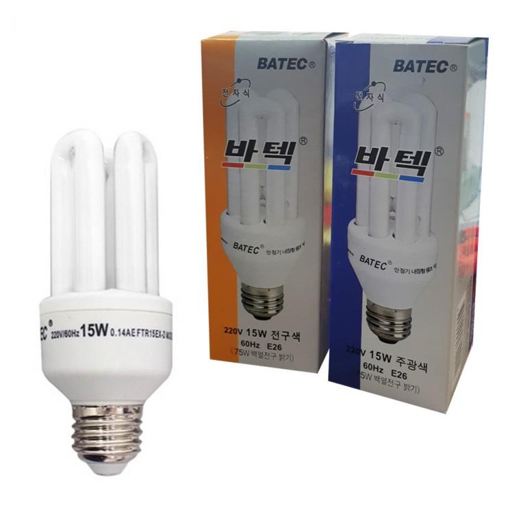 삼파장전구 E26 15W 형광램프 삼파장램프 led삼파장전구