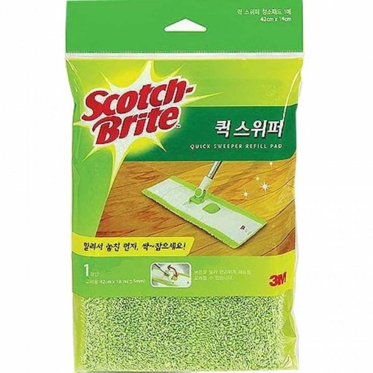 3M 퀵스위퍼 리필패드 43x14cm 극세사패드 극세사클리너 극세사걸레