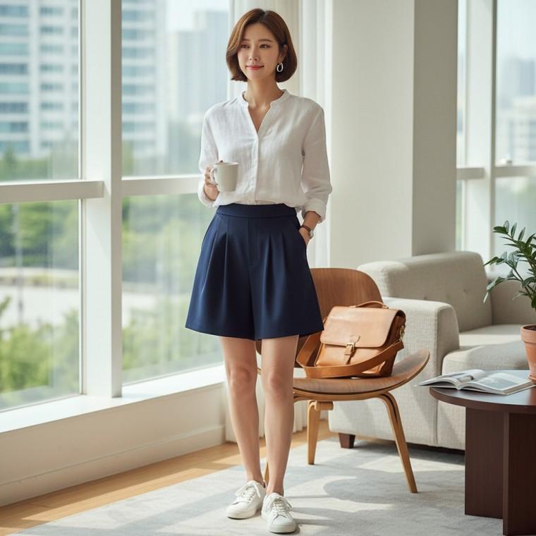 HL] 반바지 데이지 투턱 버뮤다팬츠 남성반바지