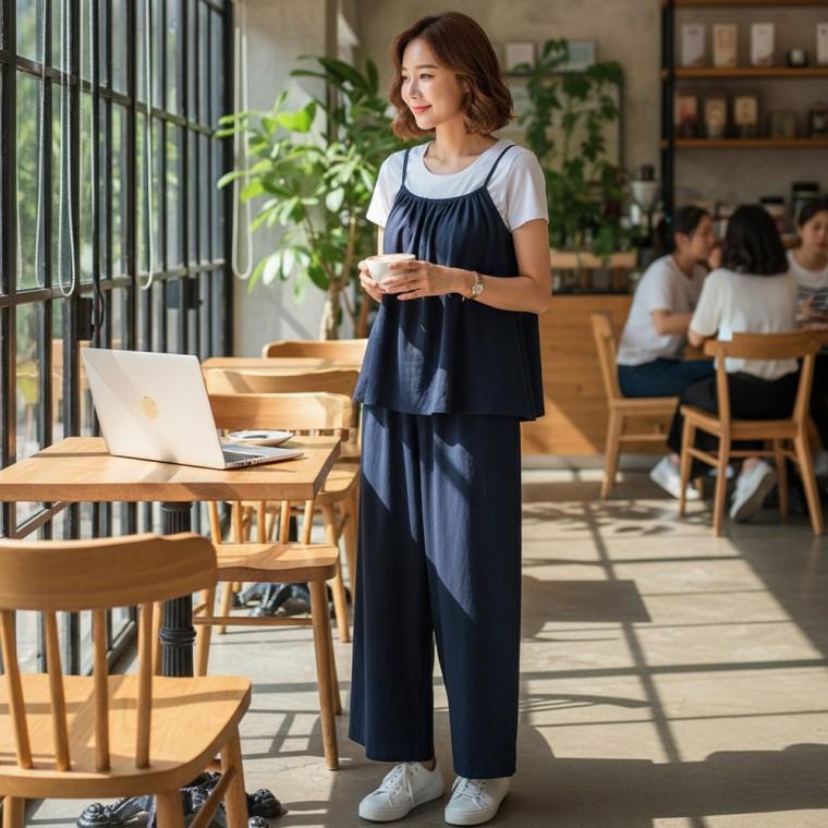 HL] 바지 비치웨어 와이드 아이스터치 바캉스룩