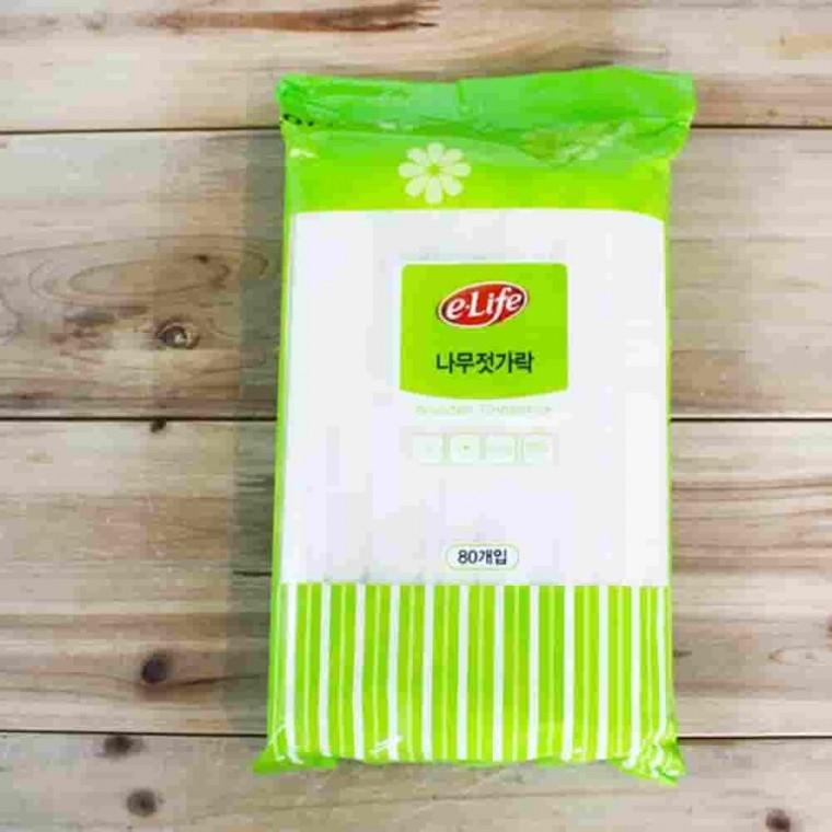 이라이프 나무젓가락 80p 일회용젓가락 일회용품 고급위생젓가락 1회용젓가락