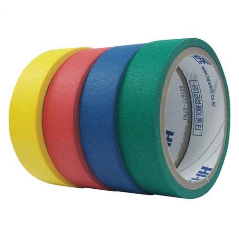 2개입 25mmX12m 빨강 마스킹테이프 세트 마스킹 칼라 2개 문구