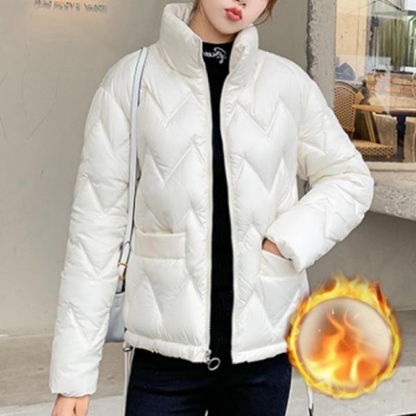 여성 겨울 아우터 회사 사무실 보온 누빔 패딩 점퍼