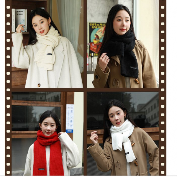 여성니트머플러 모던 소프트 베이직 데일리 겨울철 니트 머플러 목도리 단체선물 아웃도어