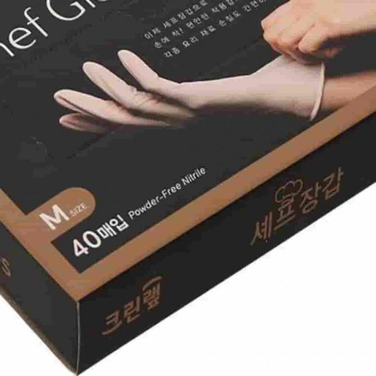 셰프장갑 40매 M 고무장갑 요리사장갑 미용장갑 일회용장갑