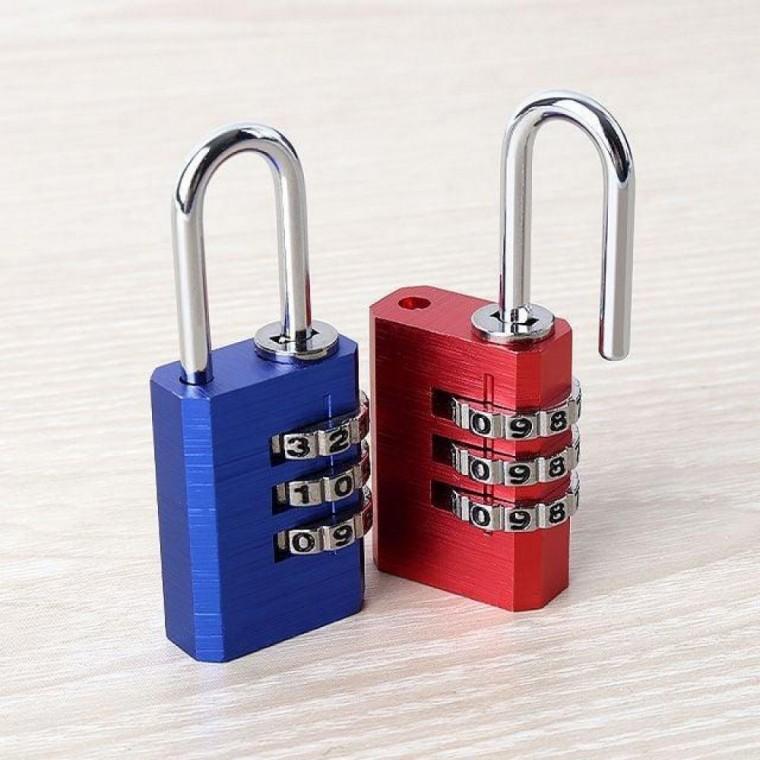 3단 알루미늄 자물쇠 잠금쇠 다이얼 대문 서랍옷장 캐비넷 숫자 사물함 자물통