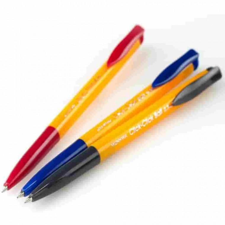 클릭클릭볼펜 0.7mm 적 12개입 회사볼펜 수험생볼펜 고급볼펜 잘써지는펜