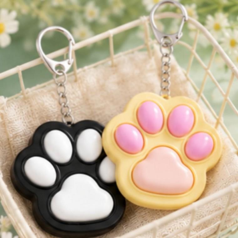 고양이 발바닥 키링 딸깍이 클리커 키홀더 가방고리 열쇠고리 우정템 커플