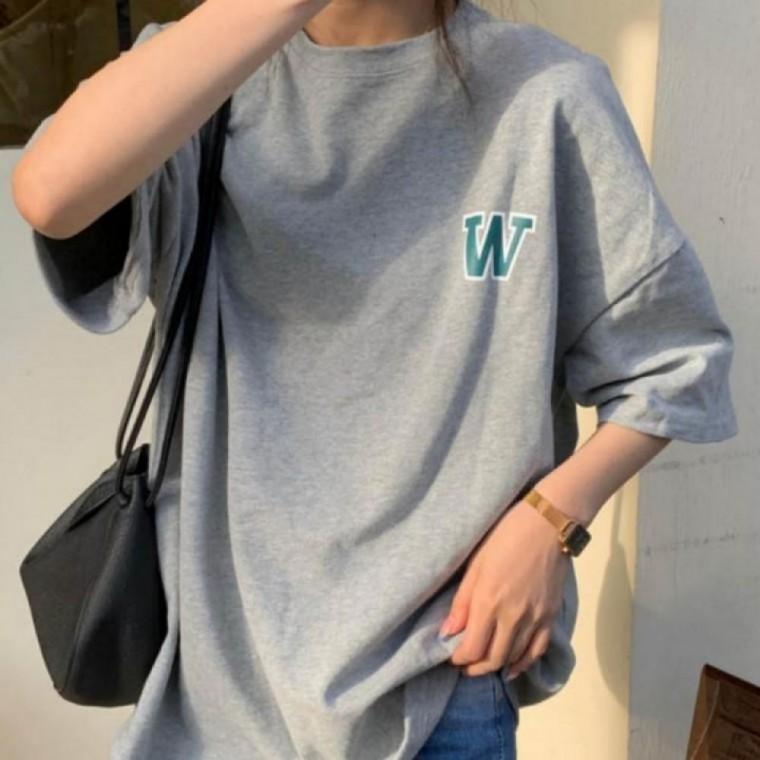 여성 여름 레터링 면티 루즈핏 라운드 오버핏 반팔 티셔츠 시원한 캐주얼 데일리 기본템