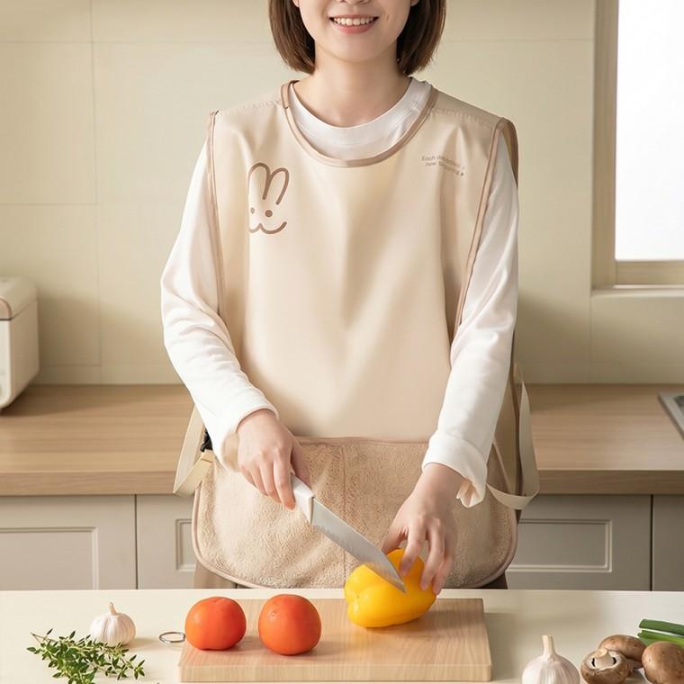 생활 방수 조끼형 래빗 타올 앞치마