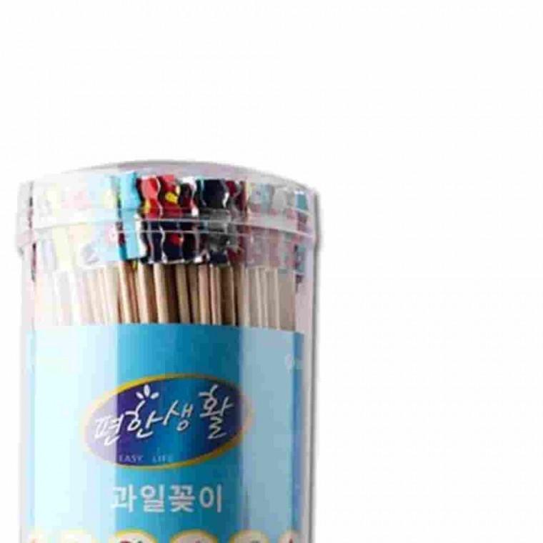 과일꽂이원형 대 300P 나무꼬치 일회용과일꽂이 과일픽 디저트포크