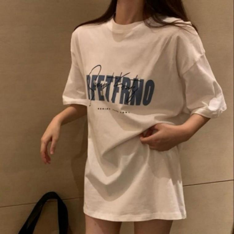 여성 여름 프린팅티 박스 반팔 티셔츠 데일리룩 반소매 프린팅 오버핏 루즈핏 캐주얼 반팔