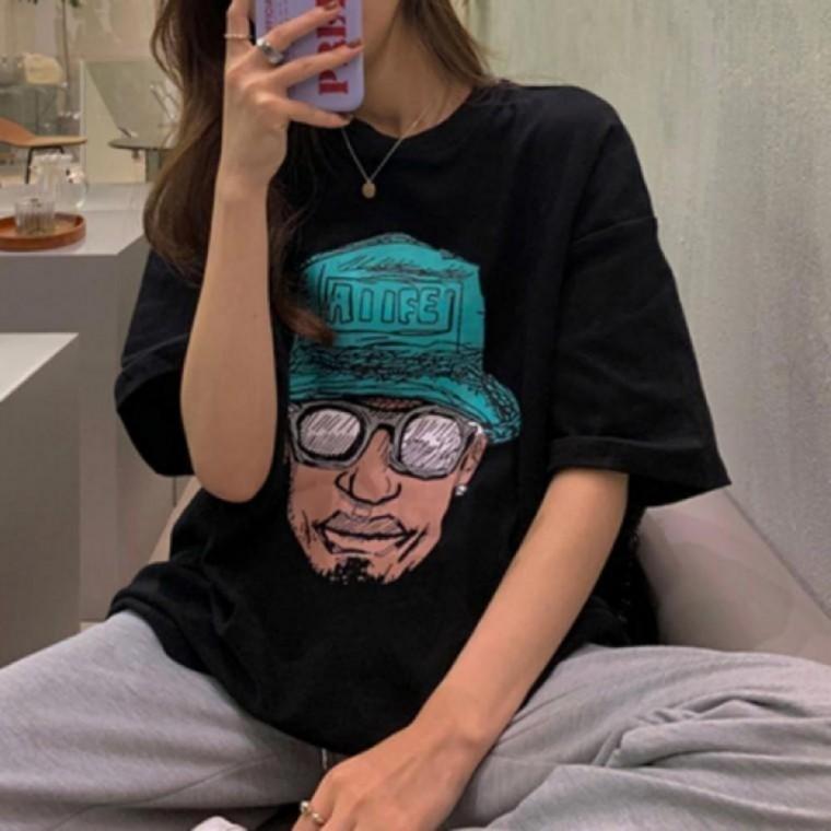 여성 여름 라운드반팔 캐주얼 패션 스타일 티셔츠 데일리 반팔티 무지 면티 베이직 기본템