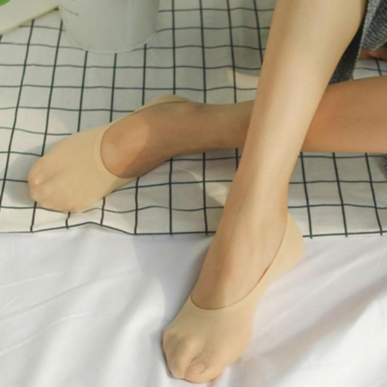 여성 페이크삭스 안벗겨지는 실리콘 덧신 무지 스니커즈 로퍼 단화 여름 얇은 면 양말