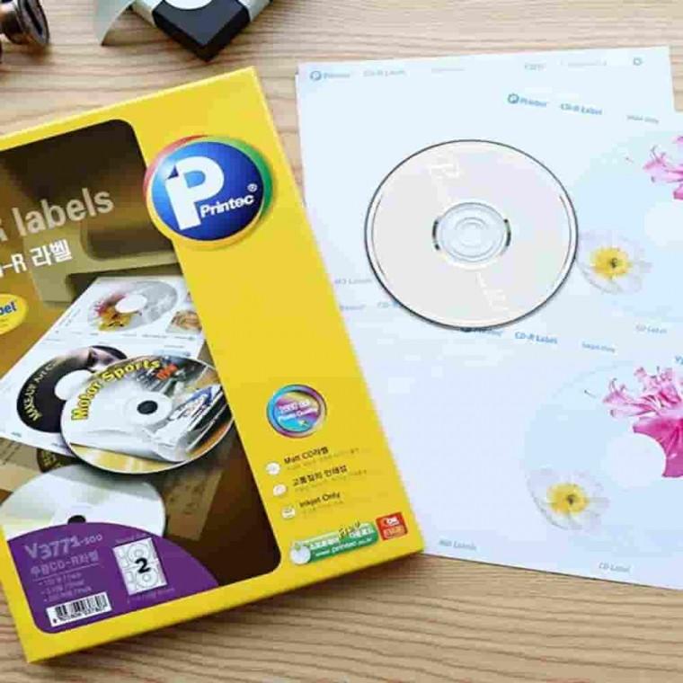 CD DVD 라벨 100매 잉크젯용 원형라벨지 CD제작 CD표지 CD라벨