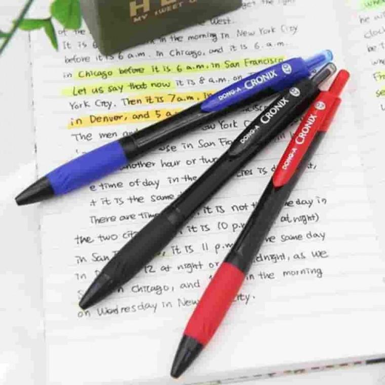 크로닉스 0.7mm 청색 예쁜볼펜 유성펜 필기감좋은볼펜 부드러운볼펜