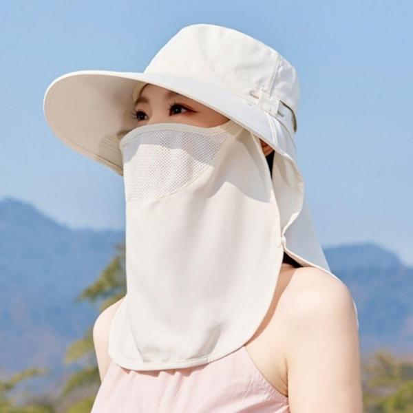 여성 아이스 풀커버 마스크 플랩캡 모자 선쉐이드 썬캡