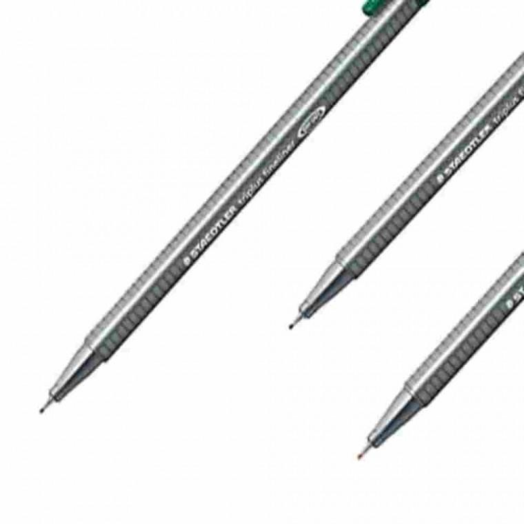 삼각 화인라이너펜 0.3mm 적 사무용펜 수성사인펜 얇은펜 빨간색펜