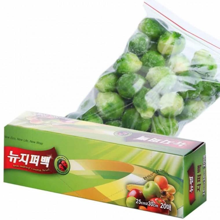 뉴지퍼백 20매 25x30cm 위생지퍼백 지퍼팩 투명비닐팩