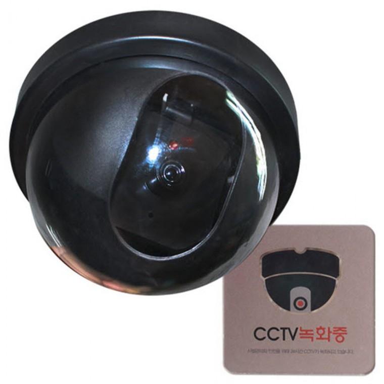 모형 감시카메라 돔형 CCTV 녹화중 사인 별매 보안용품 현관문CCTV모형 방범용품