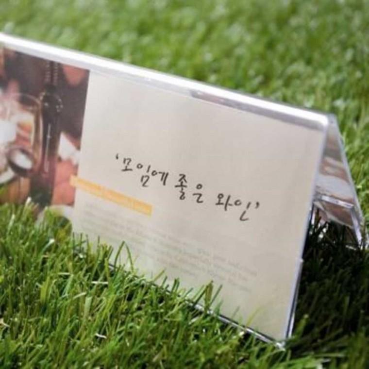 양면 쇼케이스 200x80 3개 사진꽂이 가격표꽂이 테이블쇼케이스