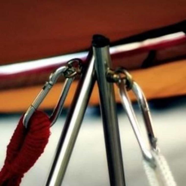 삼각 알루미늄 카라비너 5mm 중형 12개 캠핑카라비너 카라비너고리 카라비너클립