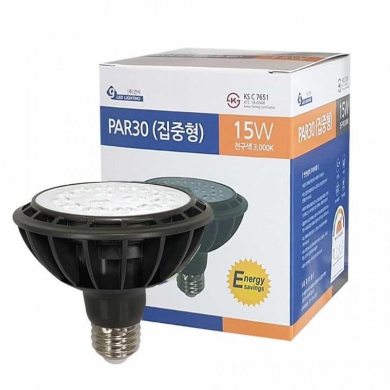PAR30 LED전구 15W 전구색 전시회조명 집중형전구 액자조명