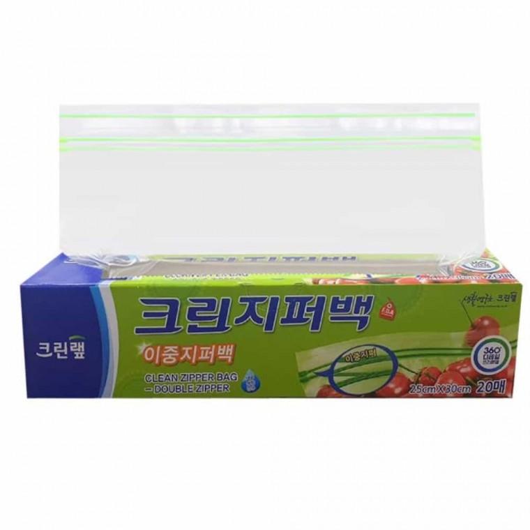 이중지퍼백 25x30cm 20매 지퍼백대형 두꺼운지퍼백 여행용지퍼백
