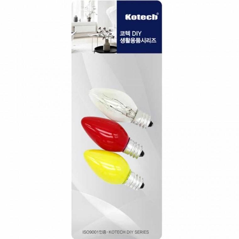 코텍 고추전구 3p 220V 10W 장식전구 인테리어전구 촛불전구