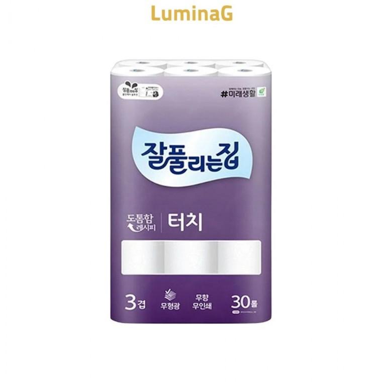 루미나D 잘풀리는집 터치 3겹 롤 화장지 30 두루마리 휴지