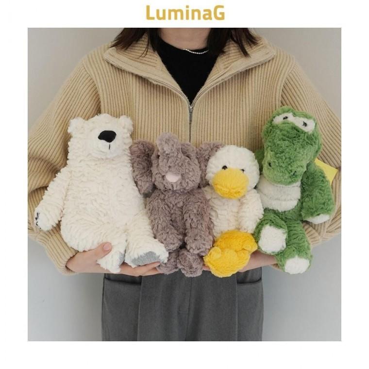 루미나D 북극곰 코끼리 오리 악어 애착 인형 4종 안고자는