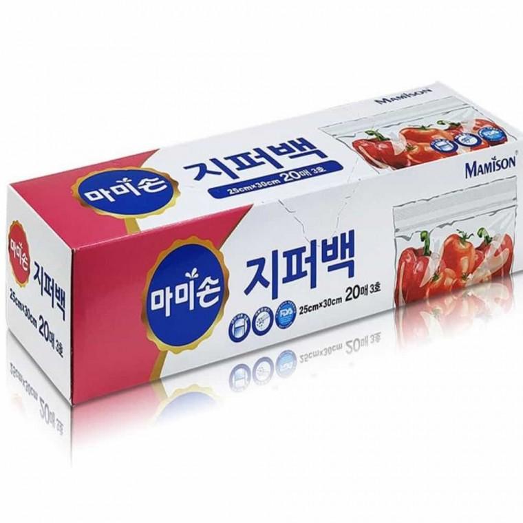 식품용 지퍼백 20매 25x30cm 냉동지퍼백 칫솔지퍼백 다용도지퍼백