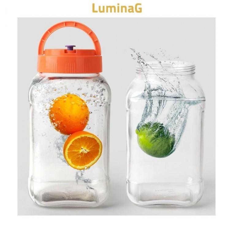 루미나D 사각 밀폐 유리병 매실 담금주병 3.4l