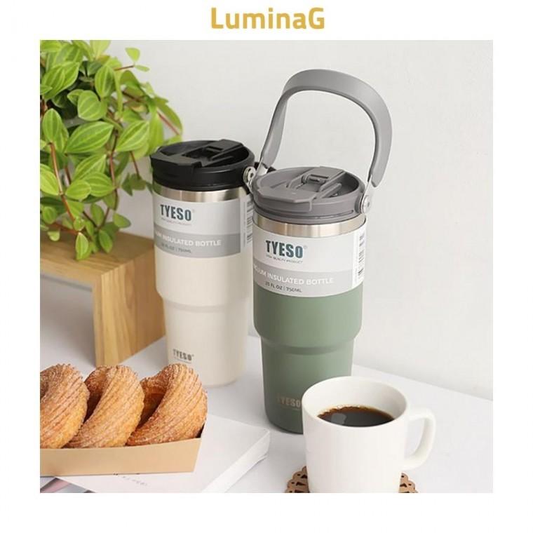 루미나D tyeso 차량 스포츠 내장형빨대 스텐 핸들텀블러 750ml