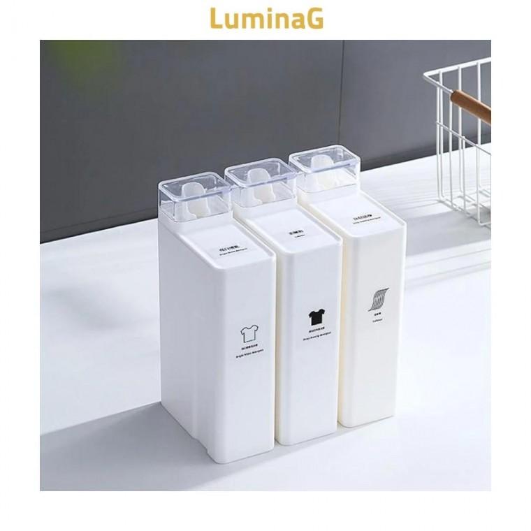 루미나D 사각 세탁세제 소분용기 1000ml 리필 세제통